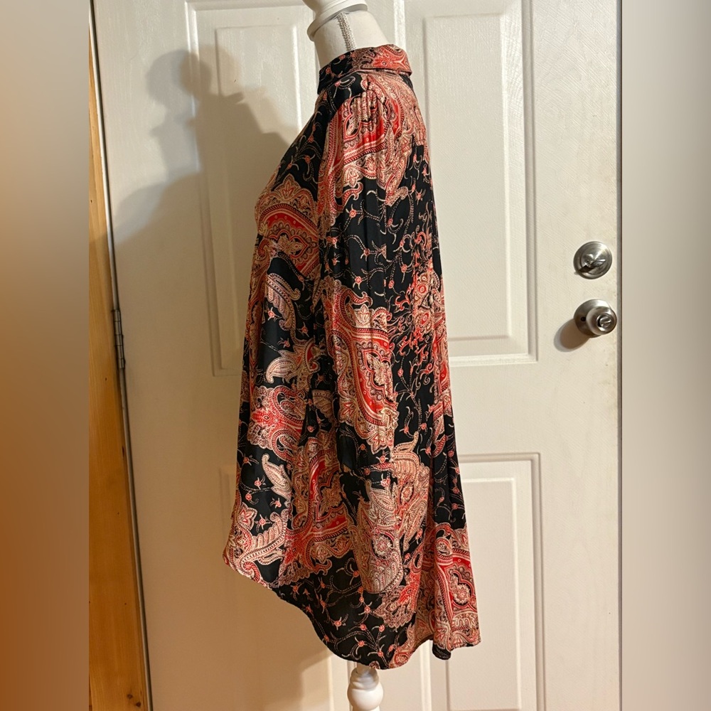 Free People Field of Butterflies Tunic Top XSmall (oversized) - Picture 3 of 15